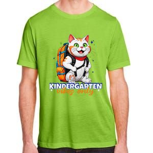 Kindergarten Vibes Only Cute Cat Back To School First Adult ChromaSoft Performance T-Shirt