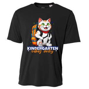 Kindergarten Vibes Only Cute Cat Back To School First Cooling Performance Crew T-Shirt