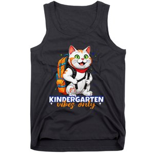 Kindergarten Vibes Only Cute Cat Back To School First Tank Top