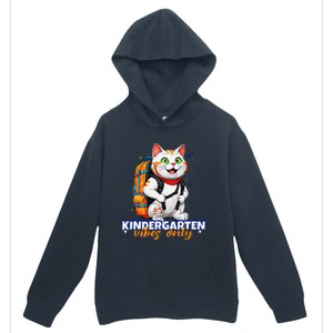 Kindergarten Vibes Only Cute Cat Back To School First Urban Pullover Hoodie