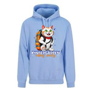 Kindergarten Vibes Only Cute Cat Back To School First Unisex Surf Hoodie