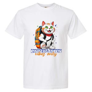 Kindergarten Vibes Only Cute Cat Back To School First Garment-Dyed Heavyweight T-Shirt