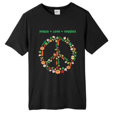 Kawaii Vegetables Peace Sign Funny Gift For Vegetarian Vegan Tall Fusion ChromaSoft Performance T-Shirt