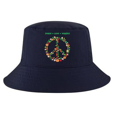 Kawaii Vegetables Peace Sign Funny Gift For Vegetarian Vegan Cool Comfort Performance Bucket Hat