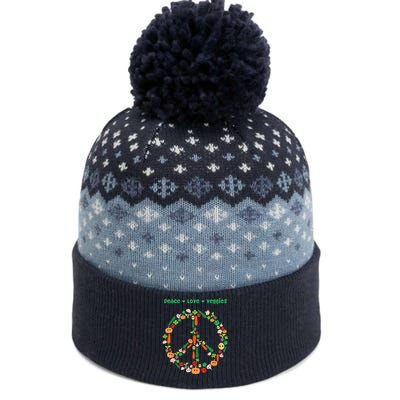 Kawaii Vegetables Peace Sign Funny Gift For Vegetarian Vegan The Baniff Cuffed Pom Beanie