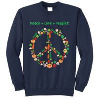 Kawaii Vegetables Peace Sign Funny Gift For Vegetarian Vegan Sweatshirt