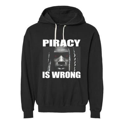 King Von Piracy Is Wrong Anti Piracy Funny Brainrot Meme Garment-Dyed Fleece Hoodie