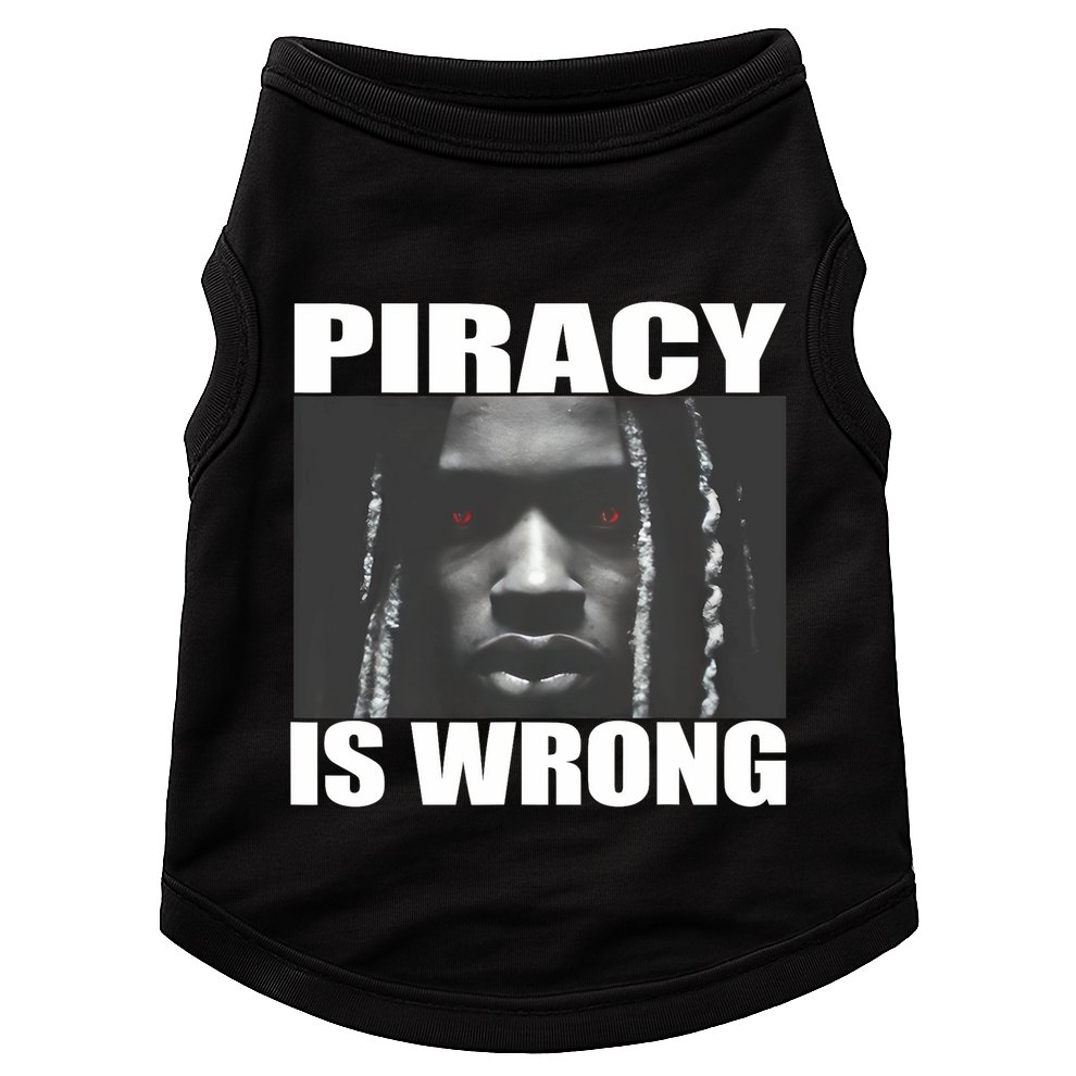 King Von Piracy Is Wrong Anti Piracy Funny Brainrot Meme Doggie Tank