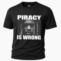 King Von Piracy Is Wrong Anti Piracy Funny Brainrot Meme Cooling Performance Crew T-Shirt