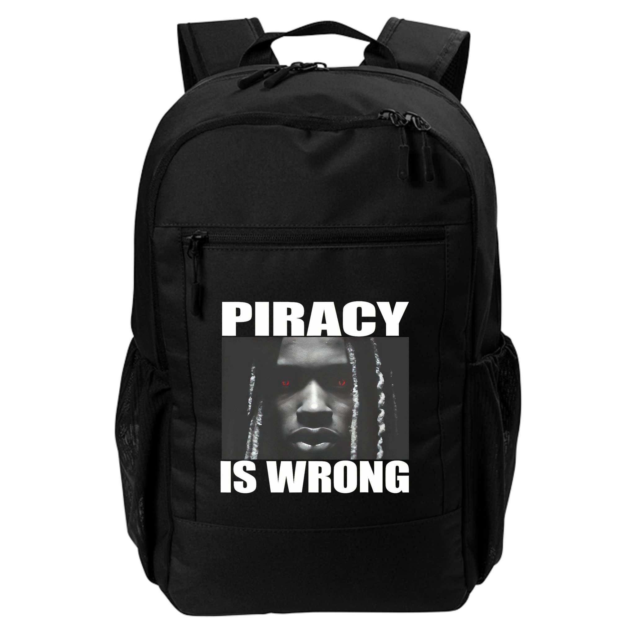 King Von Piracy Is Wrong Anti Piracy Funny Brainrot Meme Backpack