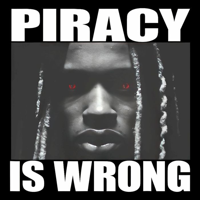 King Von Piracy Is Wrong Anti Piracy Funny Brainrot Meme Button