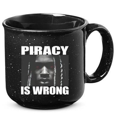 King Von Piracy Is Wrong Anti Piracy Funny Brainrot Meme 15oz Campfire Ceramic Mug