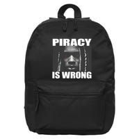 King Von Piracy Is Wrong Anti Piracy Funny Brainrot Meme 16 in Basic Backpack