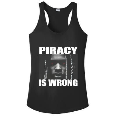 King Von Piracy Is Wrong Anti Piracy Funny Brainrot Meme Ladies PosiCharge Competitor Racerback Tank