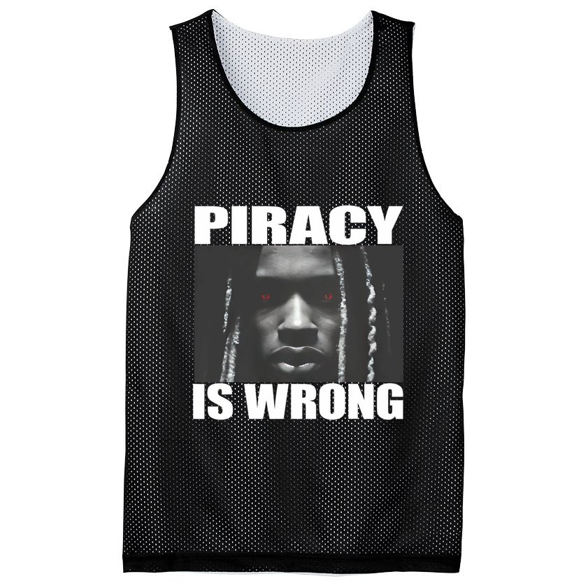 King Von Piracy Is Wrong Anti Piracy Funny Brainrot Meme Mesh Reversible Basketball Jersey Tank