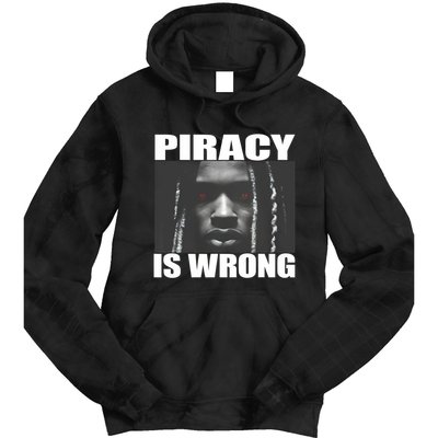 King Von Piracy Is Wrong Anti Piracy Funny Brainrot Meme Tie Dye Hoodie