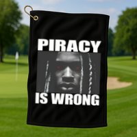 King Von Piracy Is Wrong Anti Piracy Funny Brainrot Meme Golf Towel