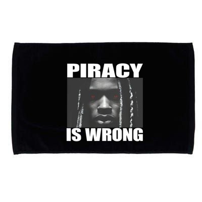 King Von Piracy Is Wrong Anti Piracy Funny Brainrot Meme Microfiber Hand Towel