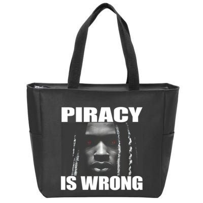 King Von Piracy Is Wrong Anti Piracy Funny Brainrot Meme Zip Tote Bag