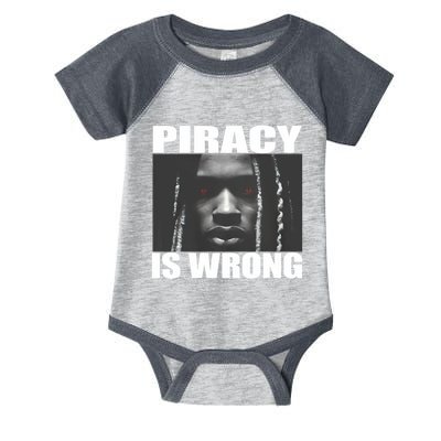 King Von Piracy Is Wrong Anti Piracy Funny Brainrot Meme Infant Baby Jersey Bodysuit