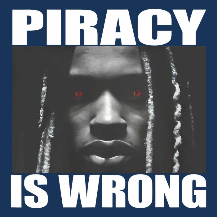 King Von Piracy Is Wrong Anti Piracy Funny Brainrot Meme Infant Baby Jersey Bodysuit