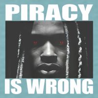 King Von Piracy Is Wrong Anti Piracy Funny Brainrot Meme Sueded Cloud Jersey T-Shirt