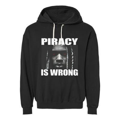 King Von Piracy Is Wrong Anti Piracy Funny Brainrot Meme Garment-Dyed Fleece Hoodie