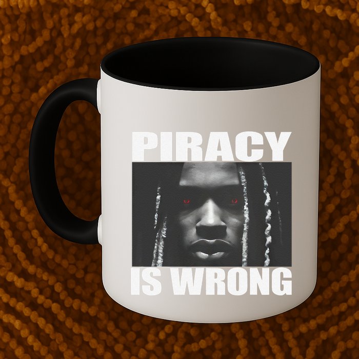 King Von Piracy Is Wrong Anti Piracy Funny Brainrot Meme Mug