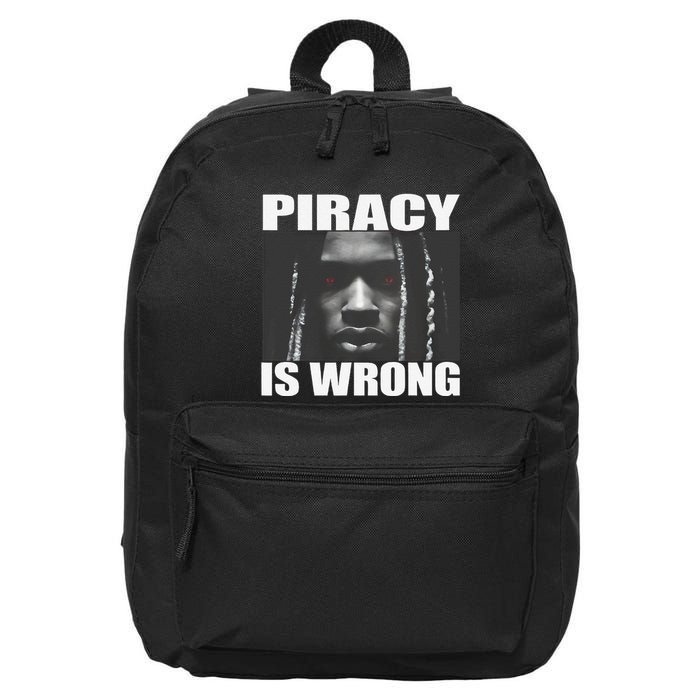 King Von Piracy Is Wrong Anti Piracy Funny Brainrot Meme 16 in Basic Backpack