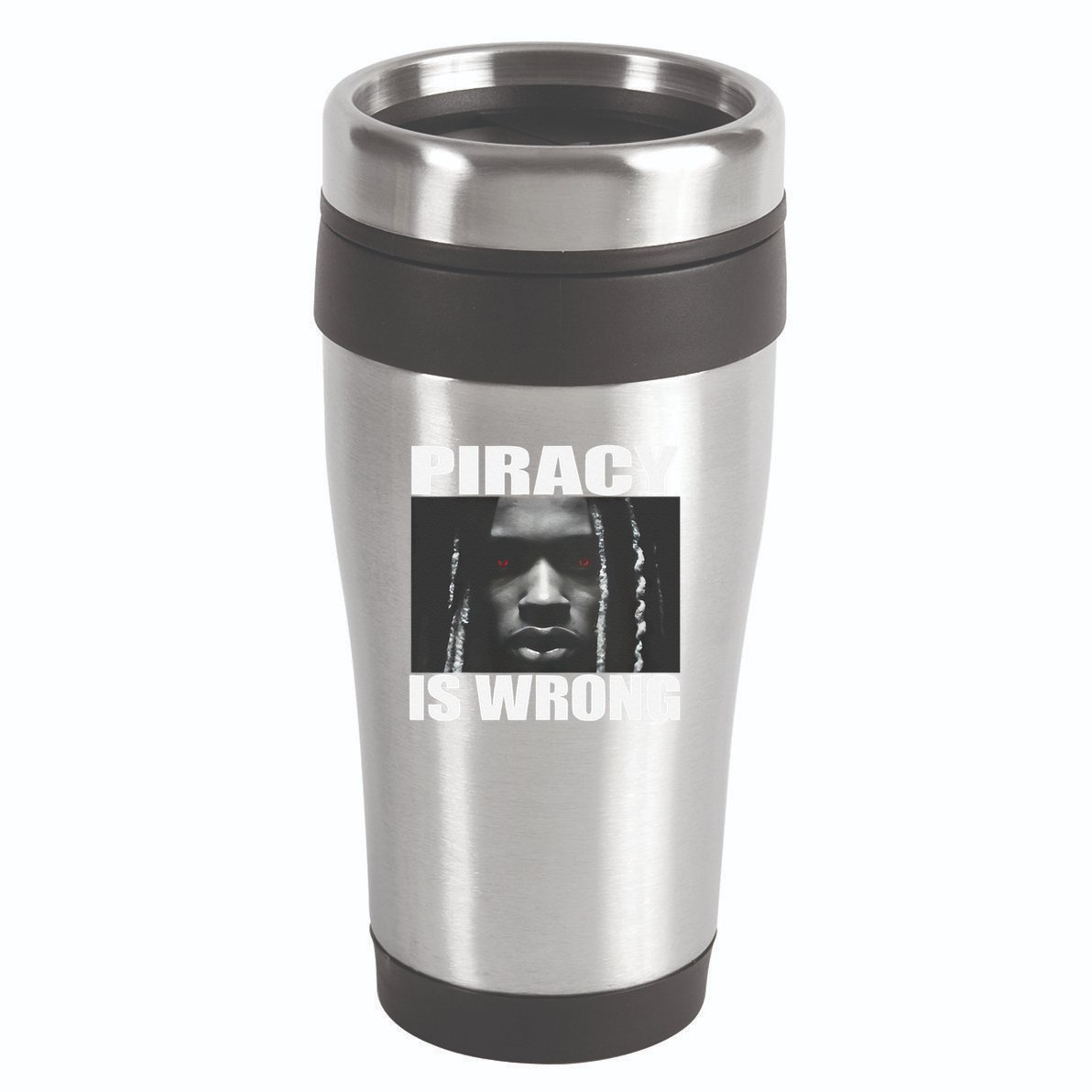 King Von Piracy Is Wrong Anti Piracy Funny Brainrot Meme 16oz Travel Tumbler