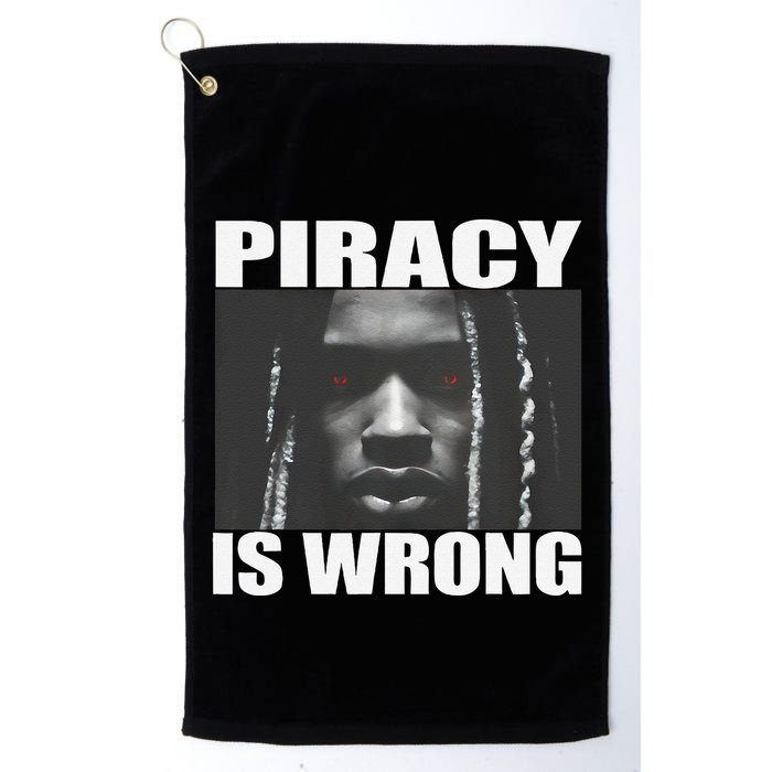 King Von Piracy Is Wrong Anti Piracy Funny Brainrot Meme Golf Towel
