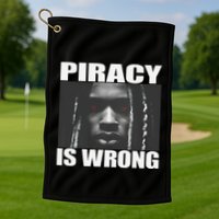 King Von Piracy Is Wrong Anti Piracy Funny Brainrot Meme Golf Towel