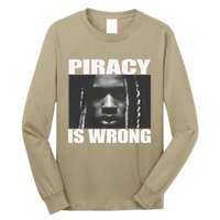 King Von Piracy Is Wrong Anti Piracy Funny Brainrot Meme Long Sleeve Shirt
