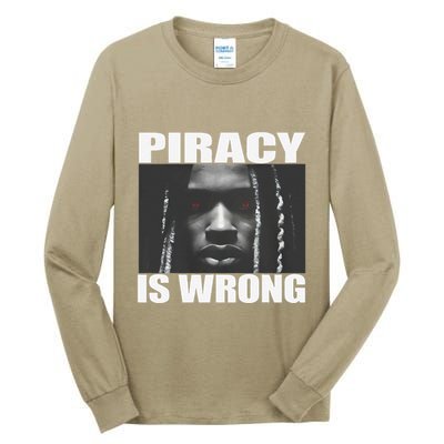 King Von Piracy Is Wrong Anti Piracy Funny Brainrot Meme Tall Long Sleeve T-Shirt