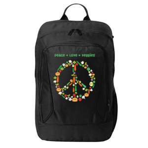 Kawaii Vegetables Peace Sign Funny Gift For Vegetarian Vegan City Backpack