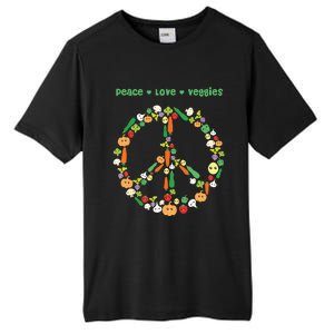 Kawaii Vegetables Peace Sign Funny Gift For Vegetarian Vegan Tall Fusion ChromaSoft Performance T-Shirt