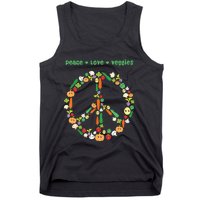 Kawaii Vegetables Peace Sign Funny Gift For Vegetarian Vegan Tank Top