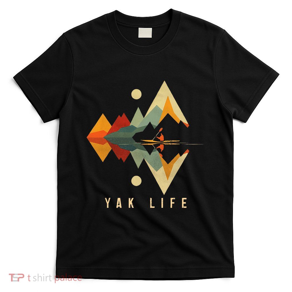 Kayak Vintage Retro Mountains Canoe Kayak Kayak Kayak T-Shirt