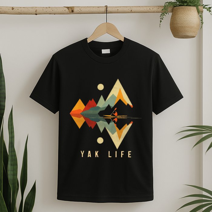 Kayak Vintage Retro Mountains Canoe Kayak Kayak Kayak T-Shirt