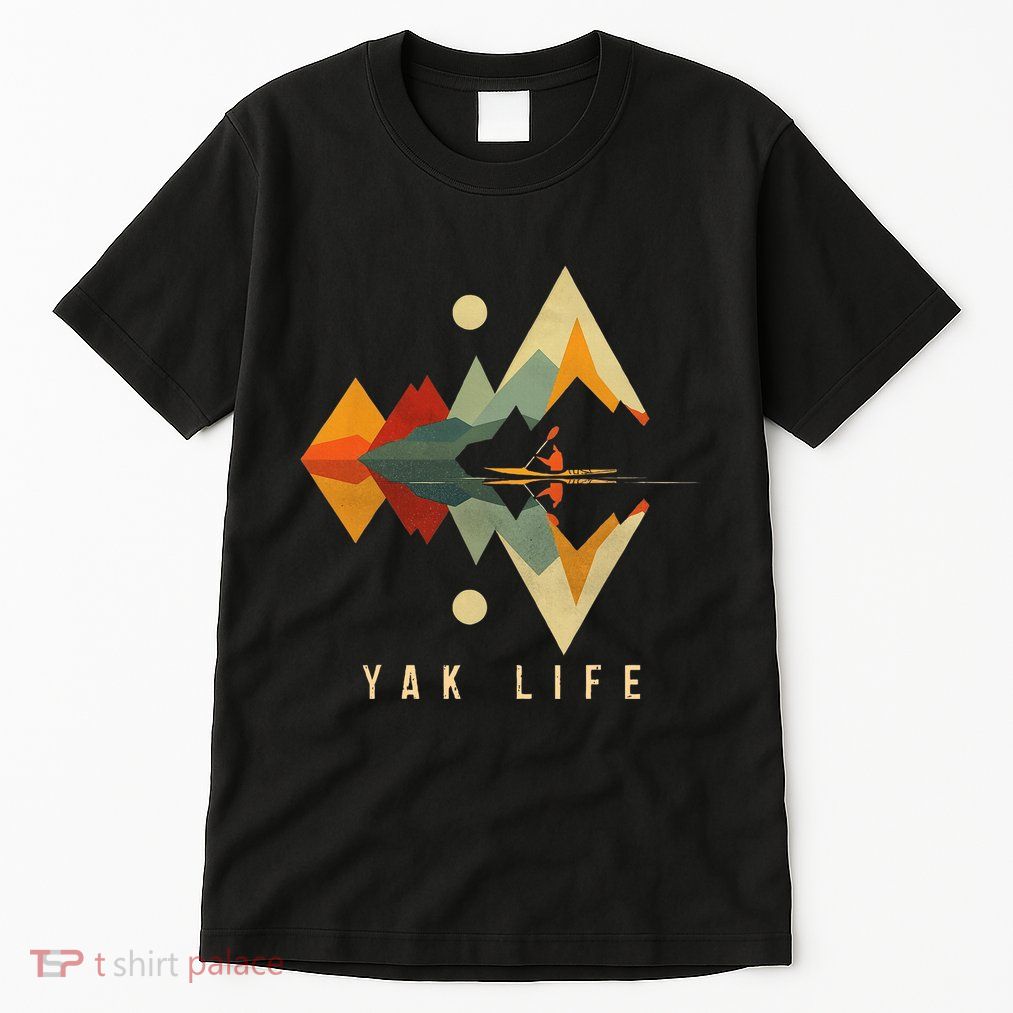 Kayak Vintage Retro Mountains Canoe Kayak Kayak Kayak Tall T-Shirt