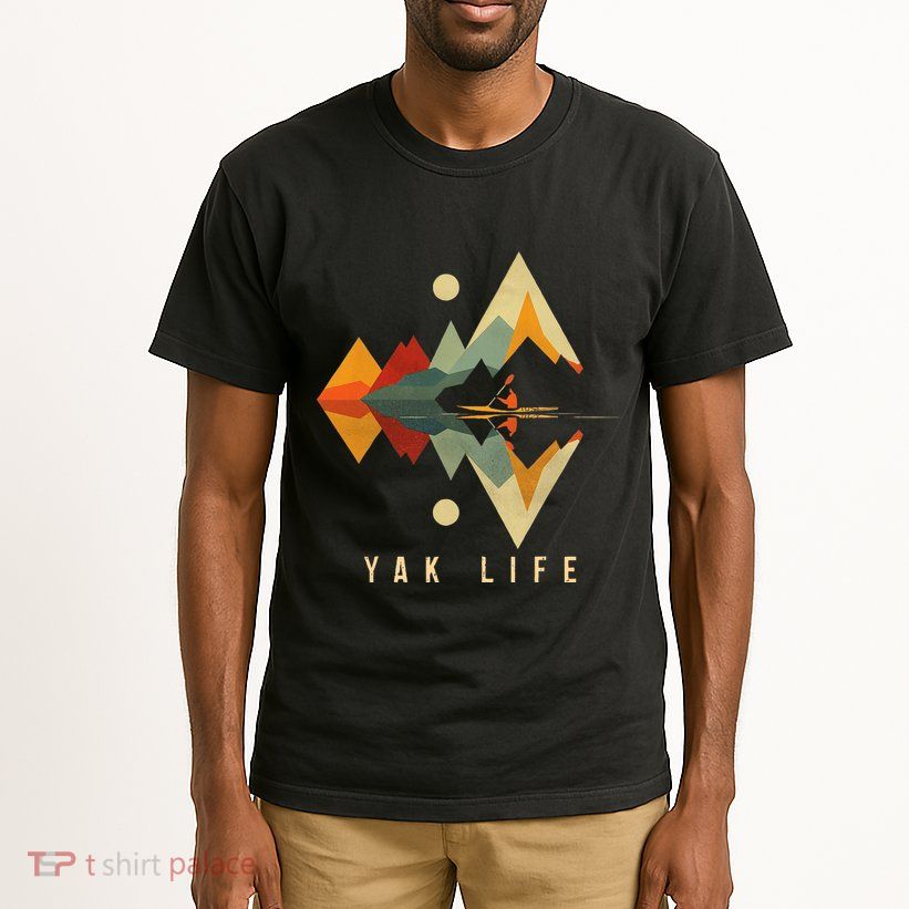 Kayak Vintage Retro Mountains Canoe Kayak Kayak Kayak Tall T-Shirt