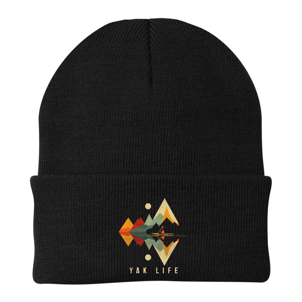 Kayak Vintage Retro Mountains Canoe Kayak Kayak Kayak Beanie