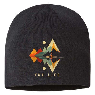 Kayak Vintage Retro Mountains Canoe Kayak Kayak Kayak Sustainable Beanie