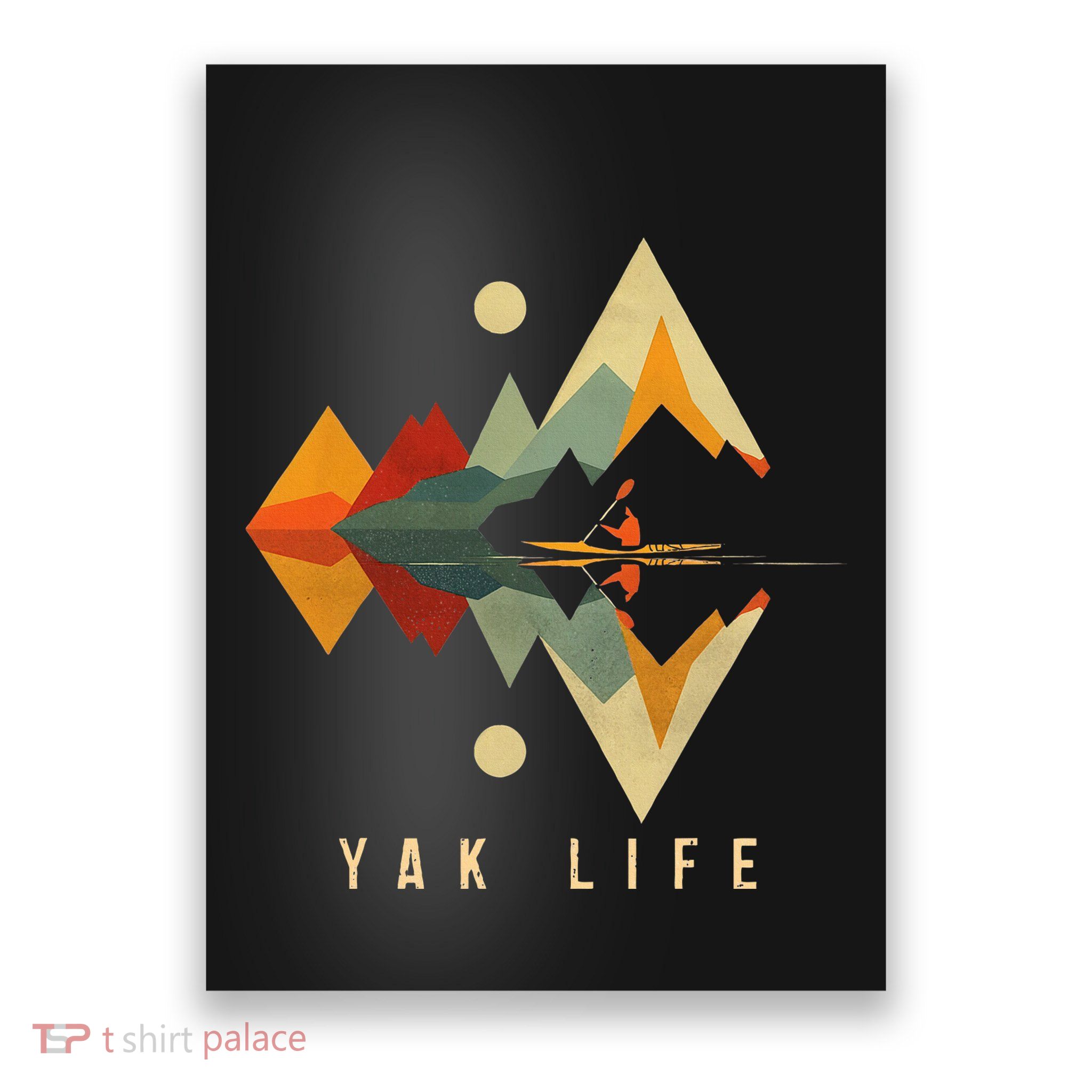 Kayak Vintage Retro Mountains Canoe Kayak Kayak Kayak Poster