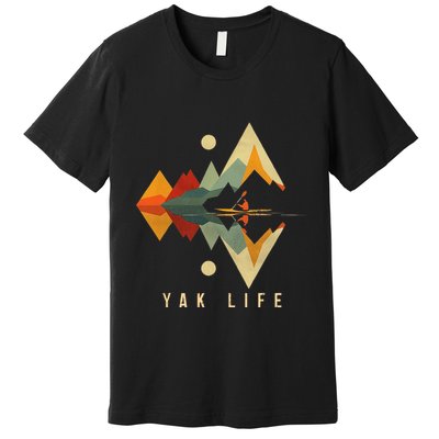 Kayak Vintage Retro Mountains Canoe Kayak Kayak Kayak Premium T-Shirt