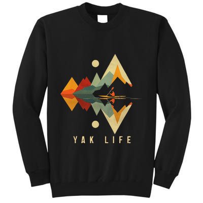Kayak Vintage Retro Mountains Canoe Kayak Kayak Kayak Tall Sweatshirt
