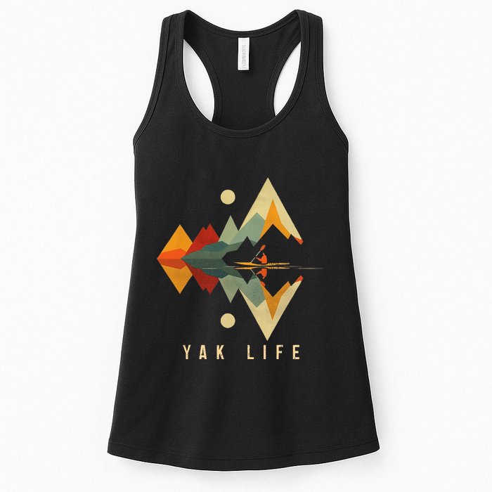 Kayak Vintage Retro Mountains Canoe Kayak Kayak Kayak Womens Tank Top