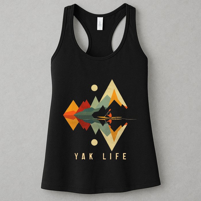 Kayak Vintage Retro Mountains Canoe Kayak Kayak Kayak Womens Tank Top