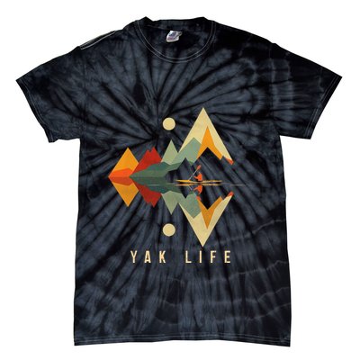 Kayak Vintage Retro Mountains Canoe Kayak Kayak Kayak Tie-Dye T-Shirt