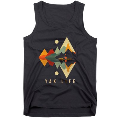 Kayak Vintage Retro Mountains Canoe Kayak Kayak Kayak Tank Top